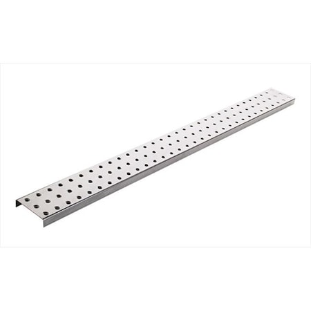 Alligatorboard Alligator Board ALGSTRP3x32PTD-SLV Silver Powder Coated Metal Pegboard Strips with Flange - Pack of 2 ALGSTRP3x32PTD-SLV